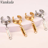 Vankula 6-25mm Stainless Steel Dangle Saddle Ear Tunnel Plug Expander