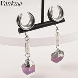 Vankula 6-25mm Stainless Steel Dangle Saddle Ear Tunnel Plug Expander