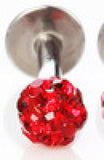 Crystal CZ Gem Lip Stud 3mm Glitter Labret Earring