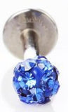 Crystal CZ Gem Lip Stud 3mm Glitter Labret Earring