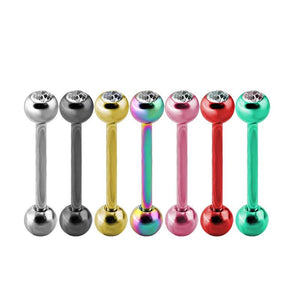 7Pcs Mixed Tongue Rings Surgical Steel Barbell Piercing Body Jewelry