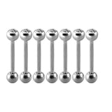 7Pcs Mixed Tongue Rings Surgical Steel Barbell Piercing Body Jewelry
