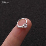 Miqiao 2pcs Zircon Star Nose Ring Piercing Jewelry