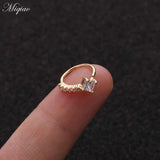 Miqiao 2pcs Zircon Star Nose Ring Piercing Jewelry