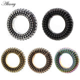 1PC Stainless Steel Ear Weights Ear Plugs Tunnels Expander Gauge Hanger