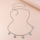 Rhinestone Evil Eye Charm Waist Chain Beach Body Jewelry