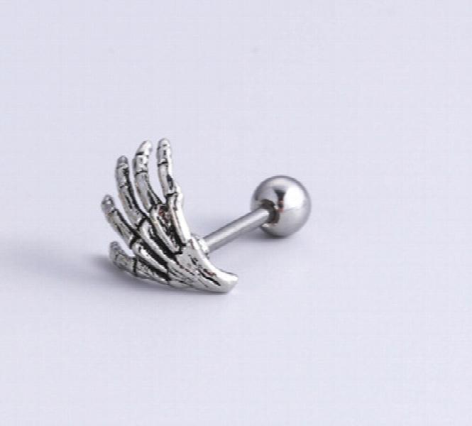 20G Surgical Steel Flower CZ Cartilage Piercing Snake Earrings