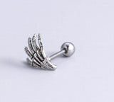 20G Surgical Steel Flower CZ Cartilage Piercing Snake Earrings