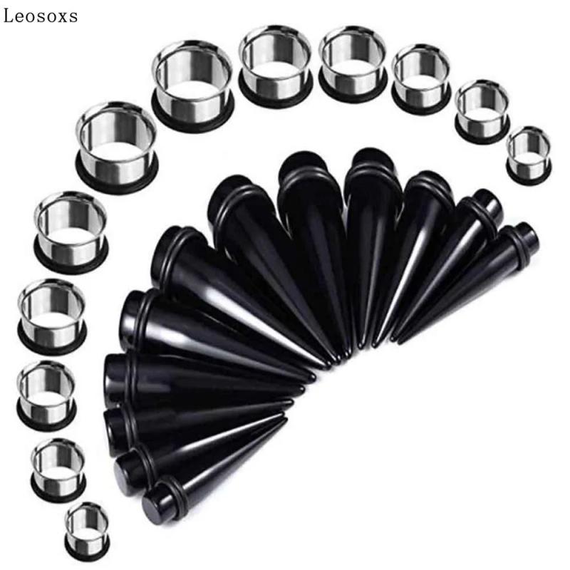 Leosoxs Acrylic Ear Extension Set 36/lot Ear Expander 1.6-10 Piercing