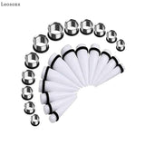Leosoxs Acrylic Ear Extension Set 36/lot Ear Expander 1.6-10 Piercing