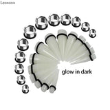 Leosoxs Acrylic Ear Extension Set 36/lot Ear Expander 1.6-10 Piercing