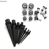Leosoxs Acrylic Ear Extension Set 36/lot Ear Expander 1.6-10 Piercing