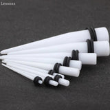 Leosoxs Acrylic Ear Extension Set 36/lot Ear Expander 1.6-10 Piercing