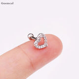 2pcs Stainless Steel Snow Moon Flower Stud Earrings