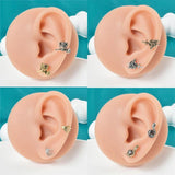 External Thread Ghost Claw Zircon Ear Bone Ring