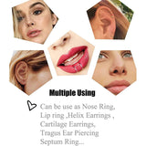 Stainless Steel Nose Ring Hoop 6mm 8mm 10mm