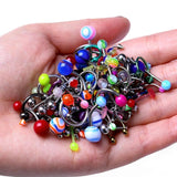 110pcs Colourful Candy Body Piercing Set Stainless Steel