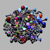 110pcs Colourful Candy Body Piercing Set Stainless Steel