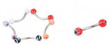 110pcs Colourful Candy Body Piercing Set Stainless Steel