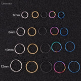 Leosoxs 2pcs Euro-Am Twist Closed Ring Steel Open Hoop Earrings