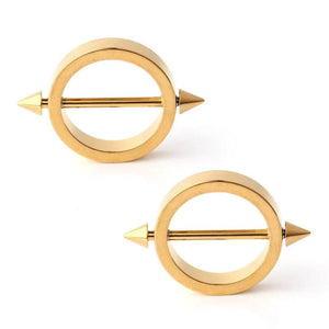 1Pair 14G Nipple Shield Ring Bars Surgical Steel Body Piercing Jewelry