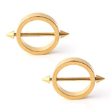 1Pair 14G Nipple Shield Ring Bars Surgical Steel Body Piercing Jewelry