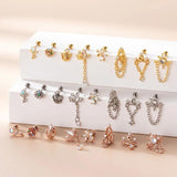 Leosoxs Tassel Chain Butterfly Stainless Steel Earpiece