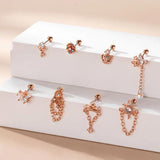 Leosoxs Tassel Chain Butterfly Stainless Steel Earpiece