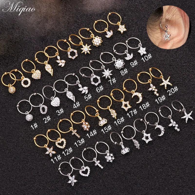 2pcs Sweet Love Leaf Cross Earring Jewelry