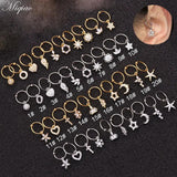 2pcs Sweet Love Leaf Cross Earring Jewelry