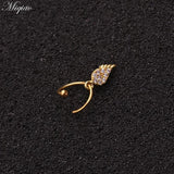 2pcs Sweet Love Leaf Cross Earring Jewelry