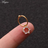 2pcs Sweet Love Leaf Cross Earring Jewelry