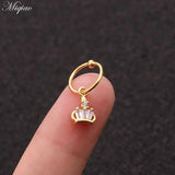 2pcs Sweet Love Leaf Cross Earring Jewelry
