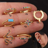 Leosoxs 2pcs Zircon Non-pierced Ear Clip Piercing Jewelry