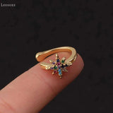 Leosoxs 2pcs Zircon Non-pierced Ear Clip Piercing Jewelry