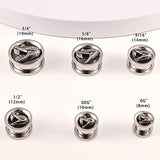 316 Stainless Steel Snake Head Ear Plugs Tunnels Gauges