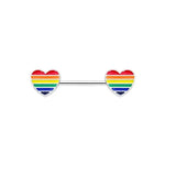 Multicolor Cat Stainless Steel Nipple Rings Heart-shaped