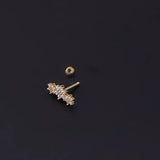 Stainless Steel Zircon Stud Piercing Ear Accessories