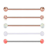 6PCS 38mm Stainless Steel Industrial Barbell Ear Piercing Bar