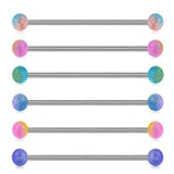 6PCS 38mm Stainless Steel Industrial Barbell Ear Piercing Bar
