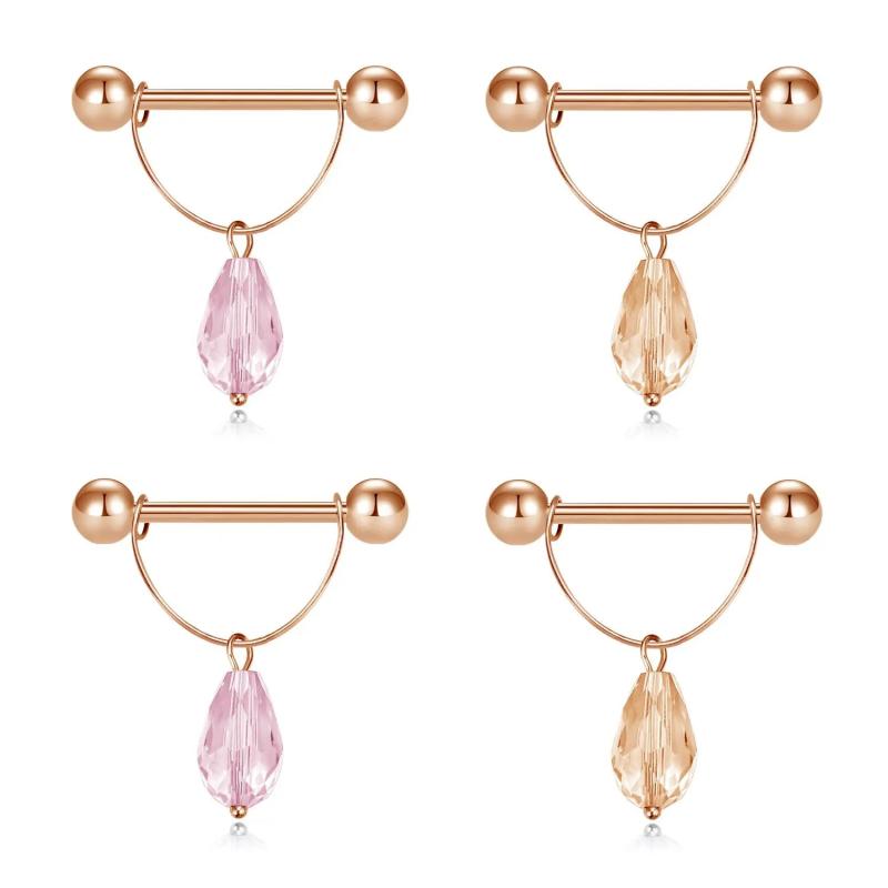 316L Stainless Steel Nipple Rings for Women - Body Piercing Jewelry
