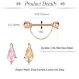316L Stainless Steel Nipple Rings for Women - Body Piercing Jewelry