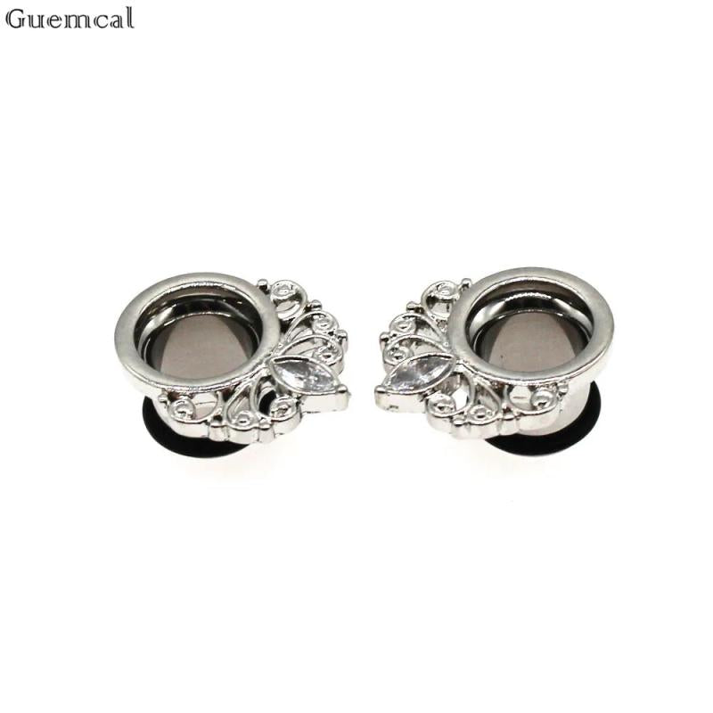 Stainless Steel Ear Tunnel Plugs Gauges Expander Body Jewelry Piercing