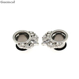 Stainless Steel Ear Tunnel Plugs Gauges Expander Body Jewelry Piercing
