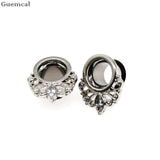Stainless Steel Ear Tunnel Plugs Gauges Expander Body Jewelry Piercing