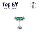 Titanium Internally Threaded Labret Ear Piercing Jewelry