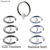 Opal Card Titanium Nose Ring Water Drop Clip Earrings
