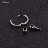 Miqiao 2pcs Feather Pendant Earrings Body Piercing Jewelry