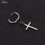 Miqiao 2pcs Feather Pendant Earrings Body Piercing Jewelry