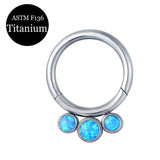 High Zircon Stone Segment Ring Small Septum Piercing